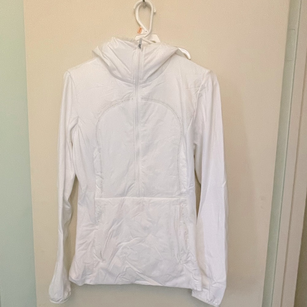 White Half Zip Lululemon Running Jacket